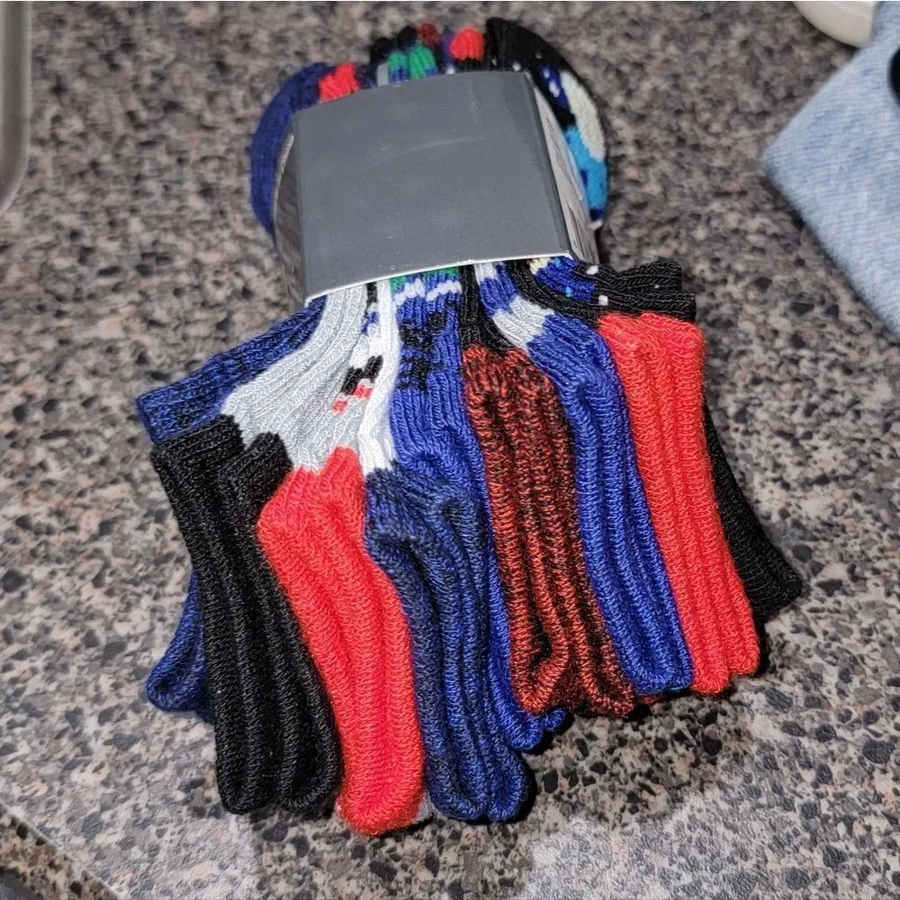 🏅FREE w Boy Bundle • New Boys Low Cut Socks • Assorted 10 Pair Fit Shoe Sz 7-10